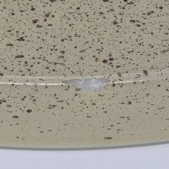 Pyrex 402 Homestead 1.5 Qt Speckled Mixing Bowl Beige with Blue Floral - Picture 9 of 13